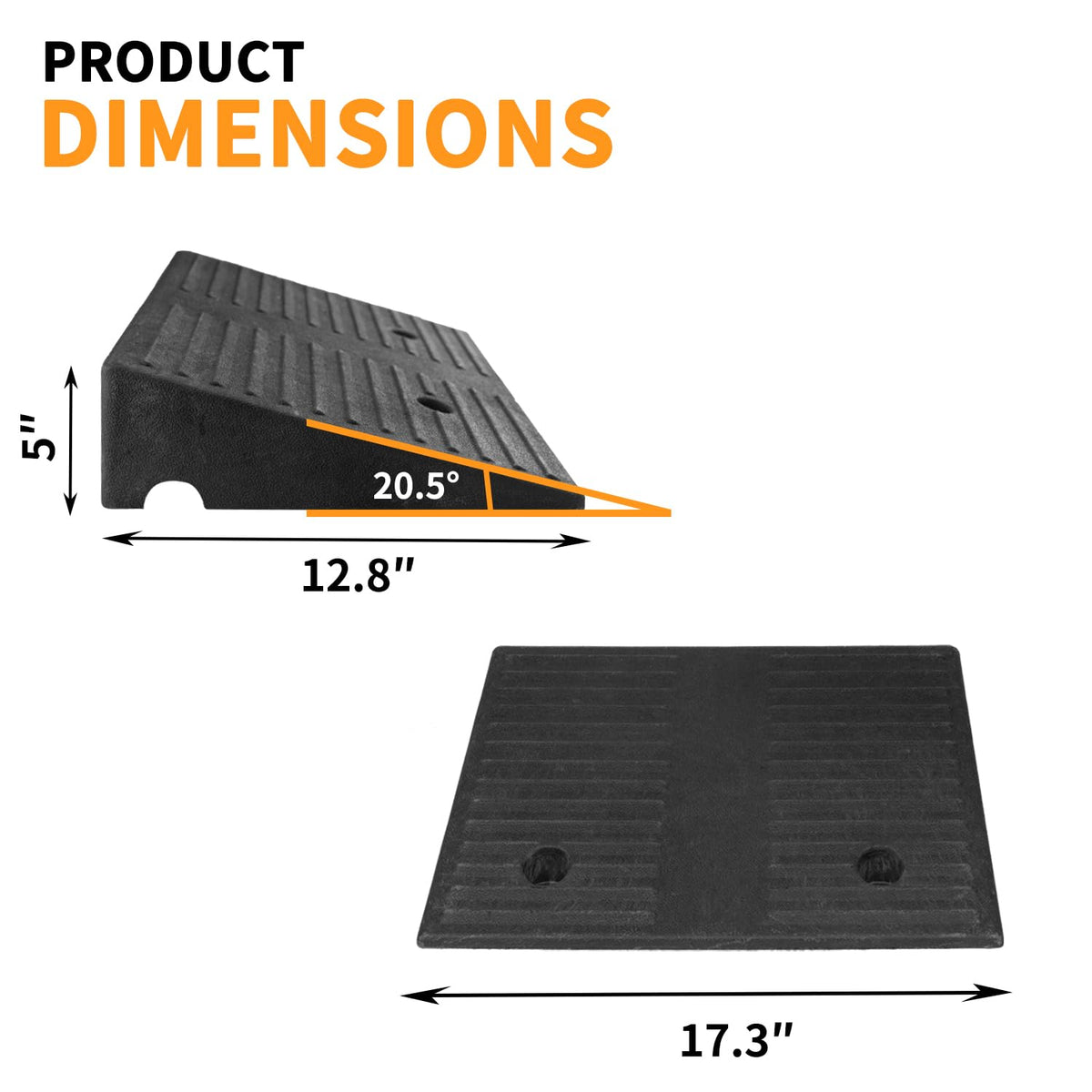 Curb Ramps for Driveway 5.0 inch Height 2 Pack
