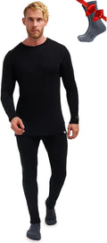 100% Merino Wool Base Layer Men Set - Thermal Underwear for Men Long Johns | Lightweight, Midweight, Heavyweight Long