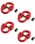 QWORK G80 Alloy Steel Hammerlock Coupling Link Connecting Link, 5/16", 4 Pack, Red, 4400 lbs Load Limit