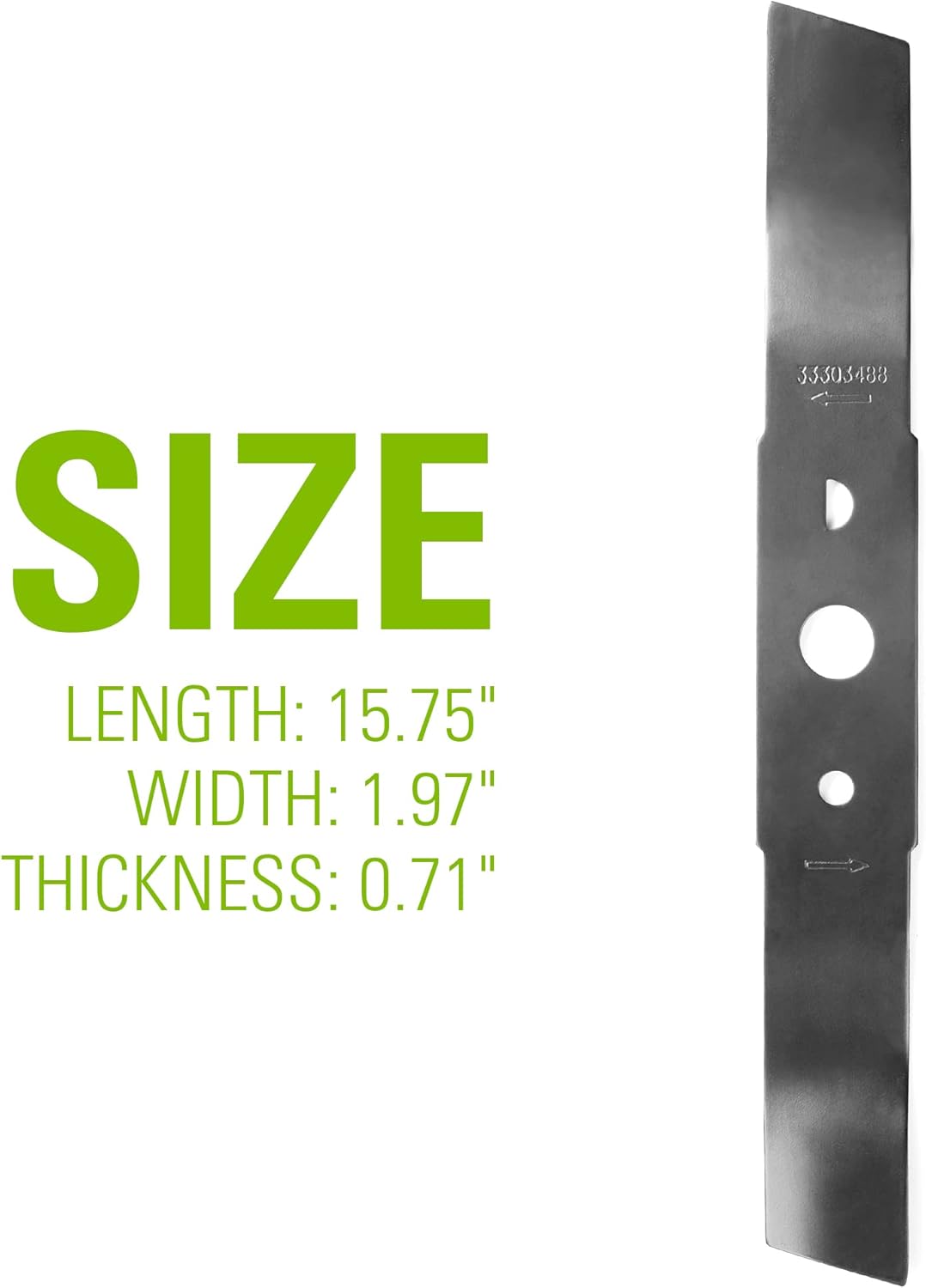 Replacement Lawn Mower Blade (Fits : 16' Mower / 25322 / 25242)