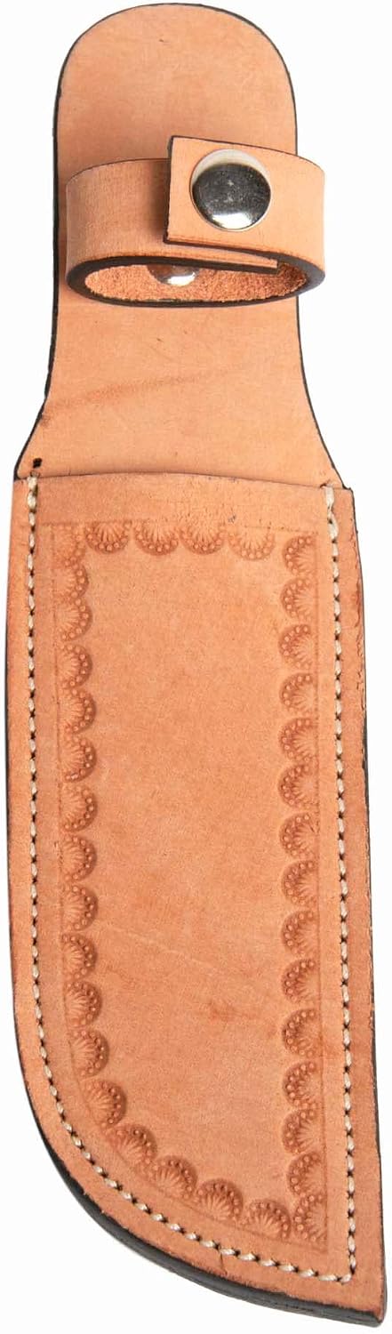 Genuine Leather Knife Sheath – Handmade Leather Knive Holder with Belt Loop, Fits 4-10" Blade – Fixed Blade Knife