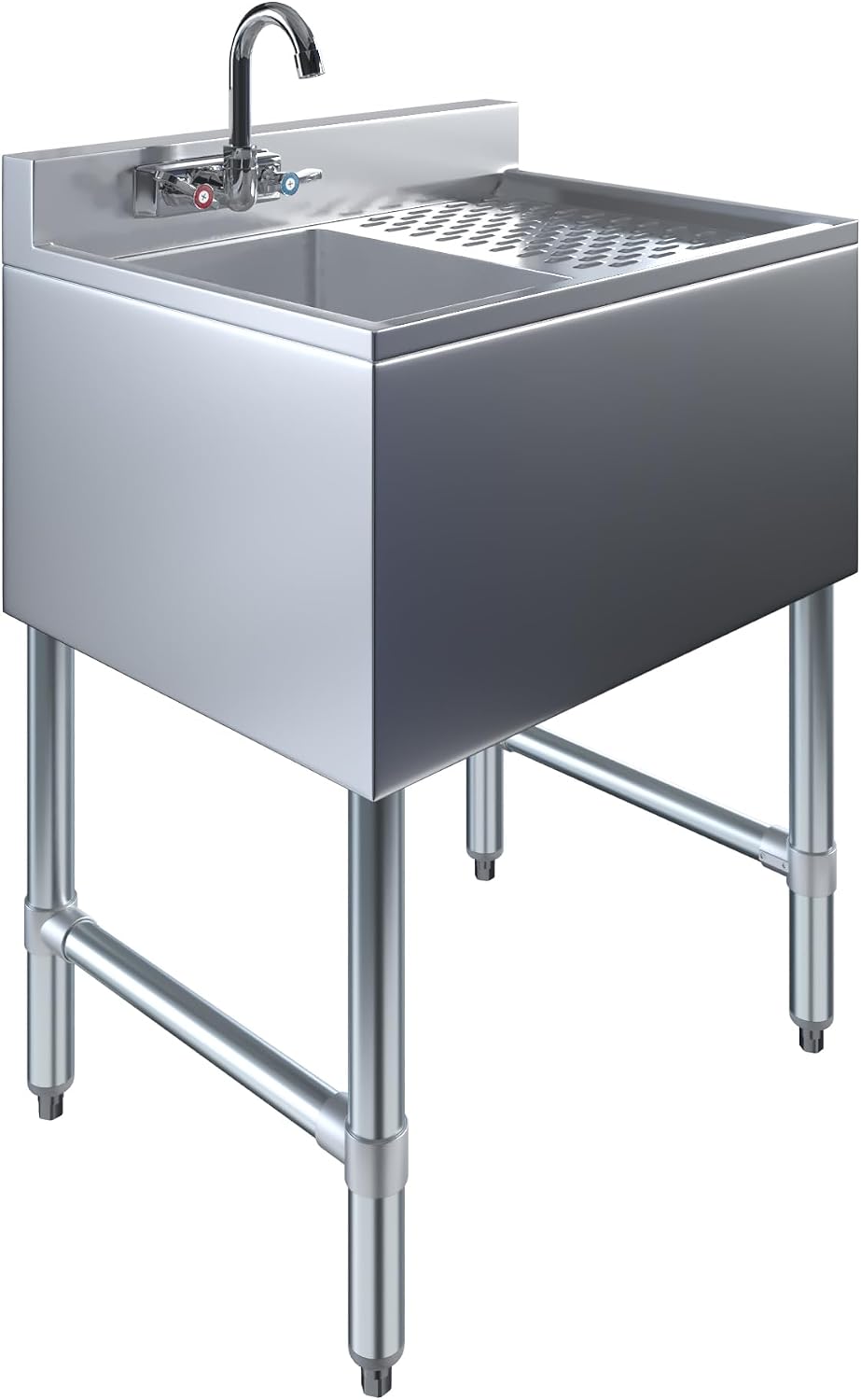19" x 24" Stainless Steel One Compartment Sink - Express KitchQuip NSF
