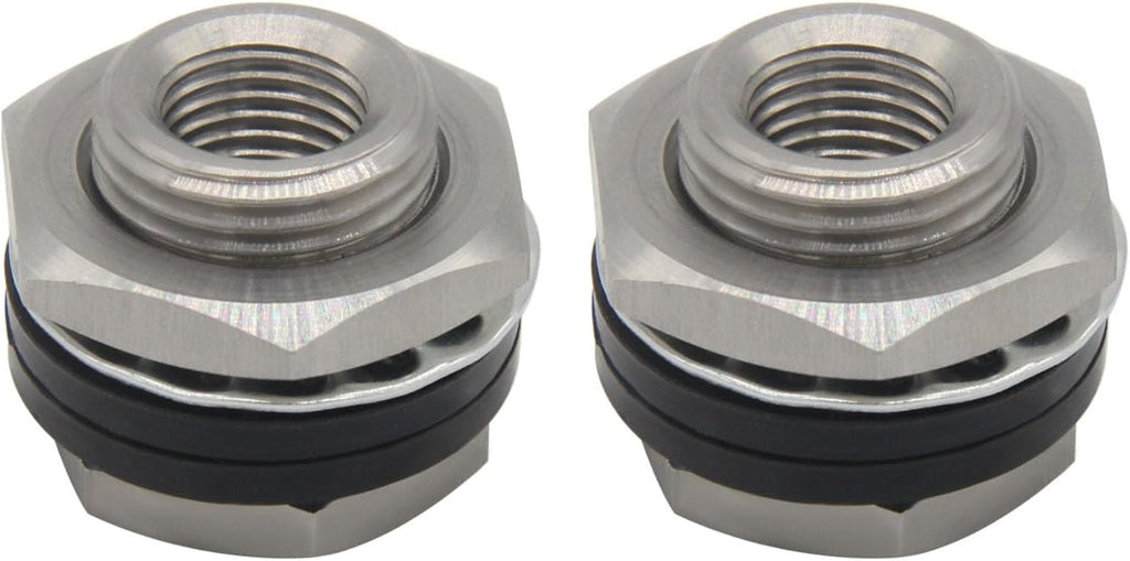 Stainless Steel Bulkhead Fitting 1/4 NPT Female Bulked Coupler 2Pcs