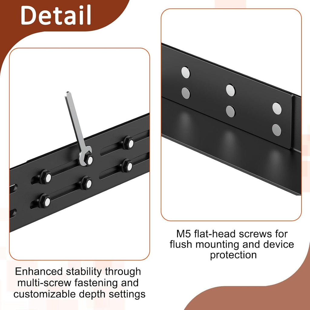 1U Universal Rack Mount Rails, 4-Post Server Rack Rail