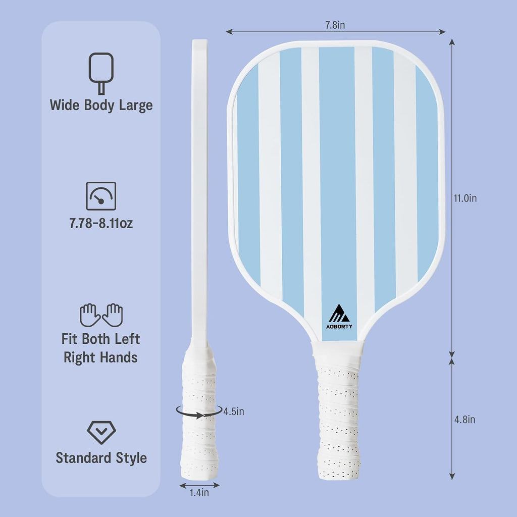Pickleball Paddles 4 Pack - USAPA Light Graphite Premium Rackets Fiber Face & Polymer Honeycomb Core Pickleball Set