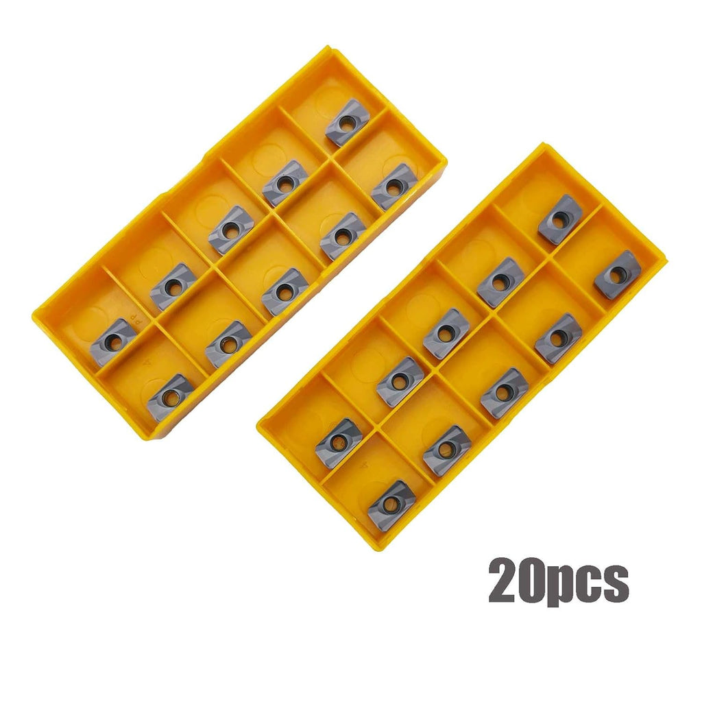 20pcs Indexable Face Milling Inserts APMT1135PDER-H2 Carbide Replacement Inserts For End Mill Tool Holders Boring Bar Inserts Rough Turning Stainless Steel