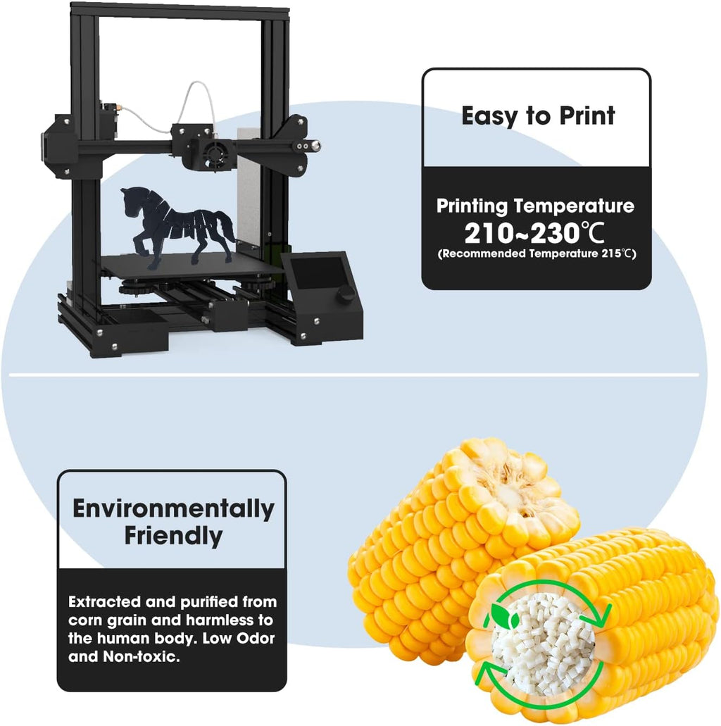 PLA Pro Filament 1.75mm (PLA+ Filament), 1kg 3D Printer PLA Filament, 3D Printing Filament, Cardboard Spool