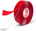 Double Sided Tape Heavy Duty, 3/4 in Clear Acrylic Mounting Tape, 10 ft