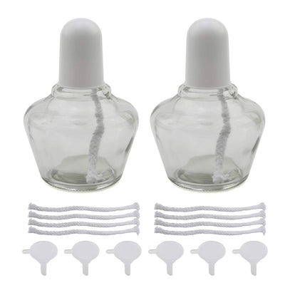 2 Pack Glass 150ml Alcohol Burner Lamp