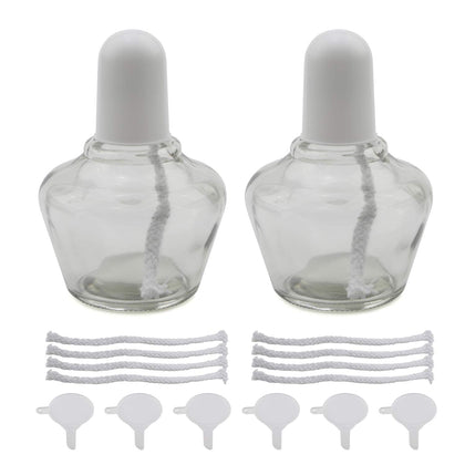 2 Pack Glass 150ml Alcohol Burner Lamp