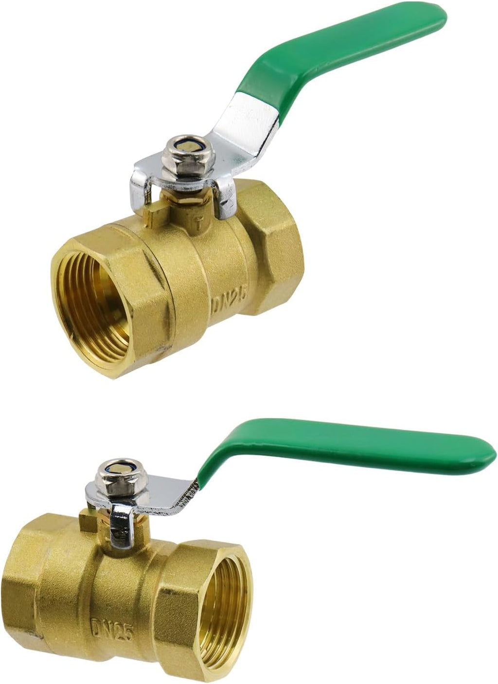 Brass Ball Valve Shut Off Switch 1" Female to 1" Female Thick Brass Plumbing Fitting