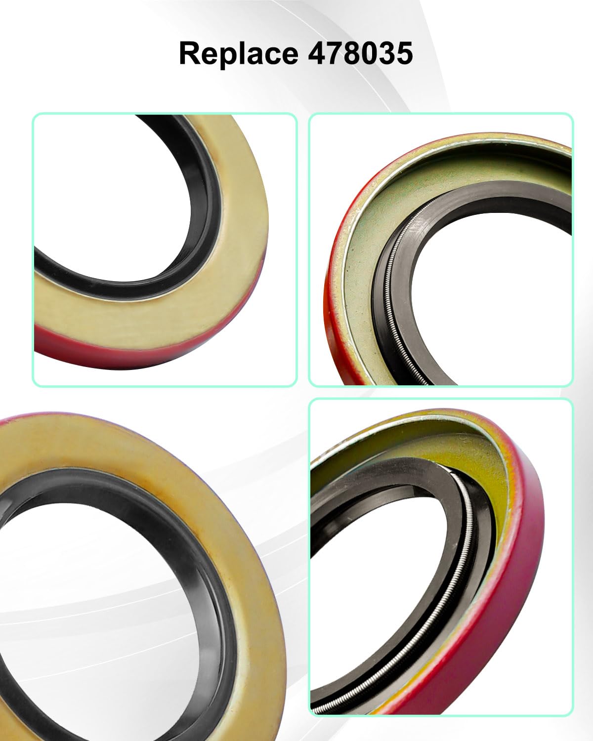 2 Pcs Outer Frame Iron Shell Motor Oil Seal Fit for Parker Motors Replace 478035