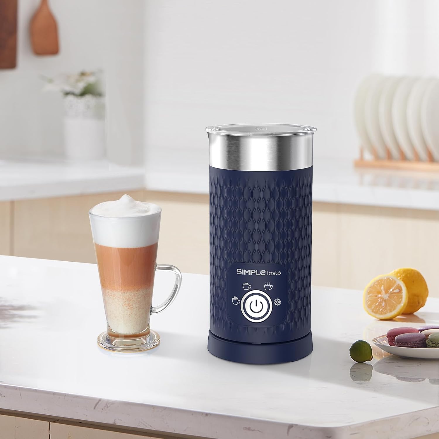 Milk Frother, 4-in-1 Electric Milk Steamer, Automatic Warm and Cold Foam Maker and Milk Warmer for Latte