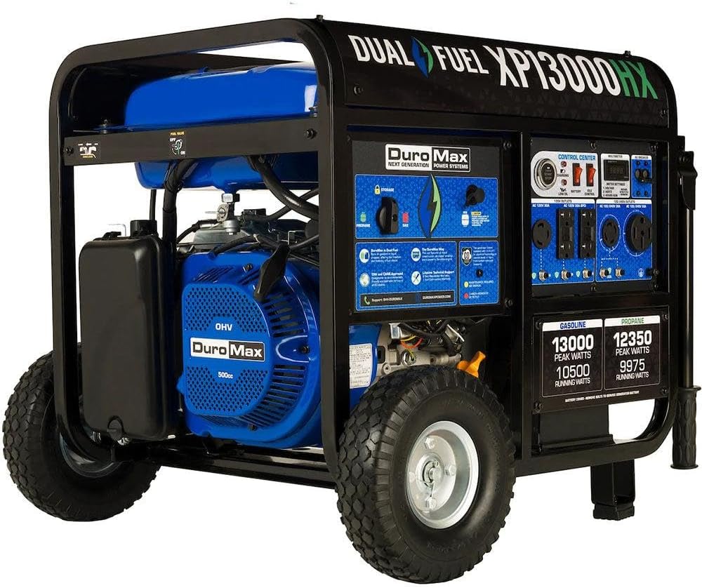 XP13000HX 13,000-Watt Dual Fuel Portable Generator - Gas & Propane, Electric Start, Whole Home Power Backup, Transfer