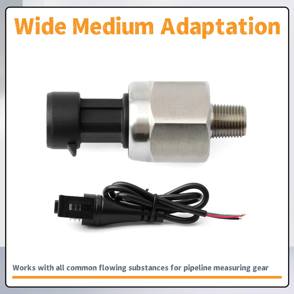Erchon 1600PSI Pressure Transducer Sensor with Connector Harness