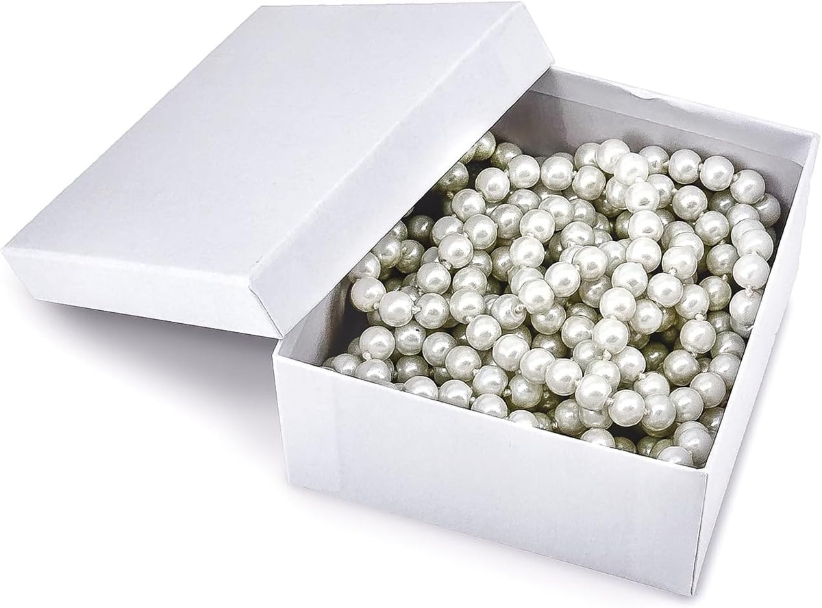 TheDisplayGuys 25 Cardboard Jewelry Gift Boxes with Inserts - Matte White