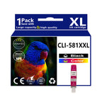 PGI-580XXL CLI-581XXL Ink Cartridges Replacement for Canon PGI-580 CLI-581