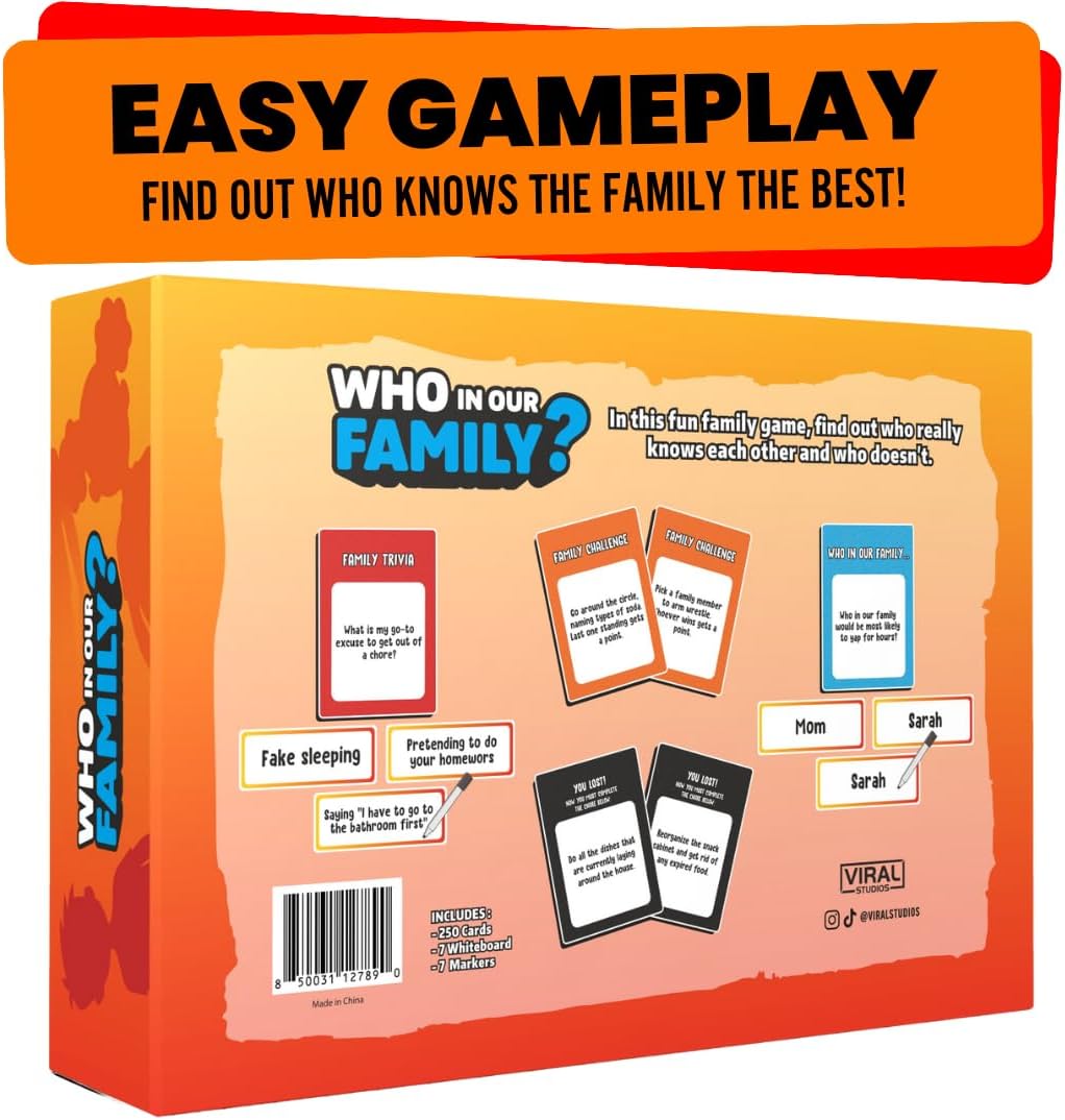 Who in Our Family? – Hilarious Family Party Game | Trivia, “Most Likely to” & Head-to-Head Challenges | Fun Family