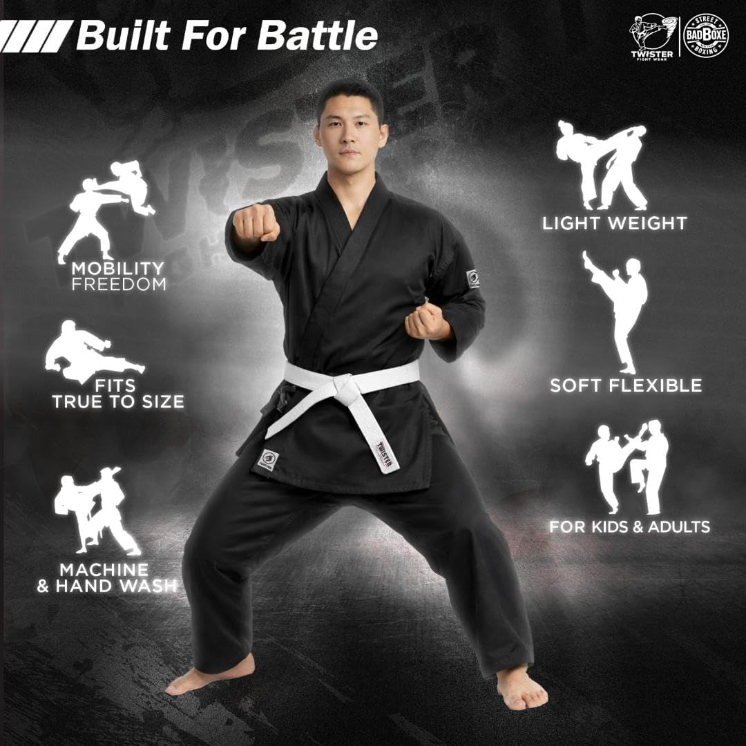 Professional Double Stitch Strong Quality Training Student Karate Gi,Middleweight 8oz With Free White Belt