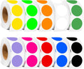 3/4" Round Color Coding Labels, Bright-Colored Dot Stickers 5000PCS
