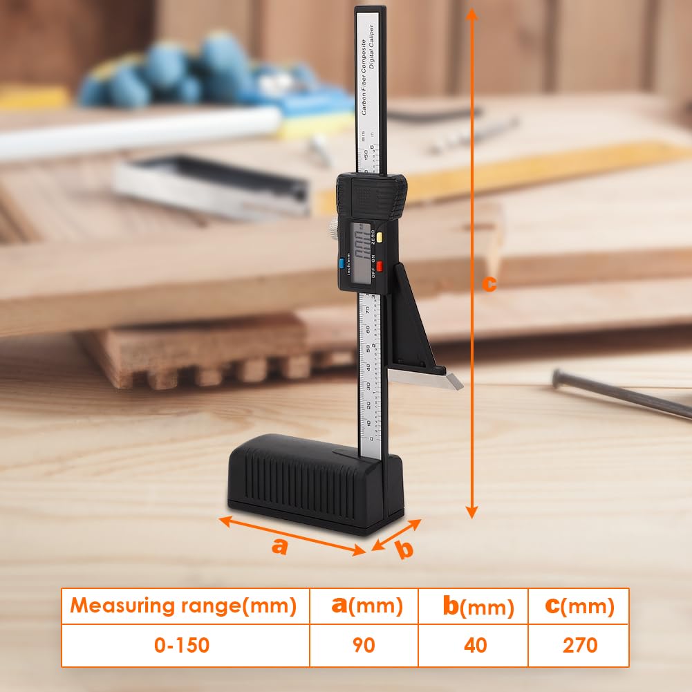 Ejoyous Height Gauge 0-150mm Digital Height Caliper Depth Measuring Tool