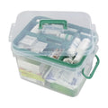1-Pack Clear Storage Box Container, Family First Aid Box with Handle