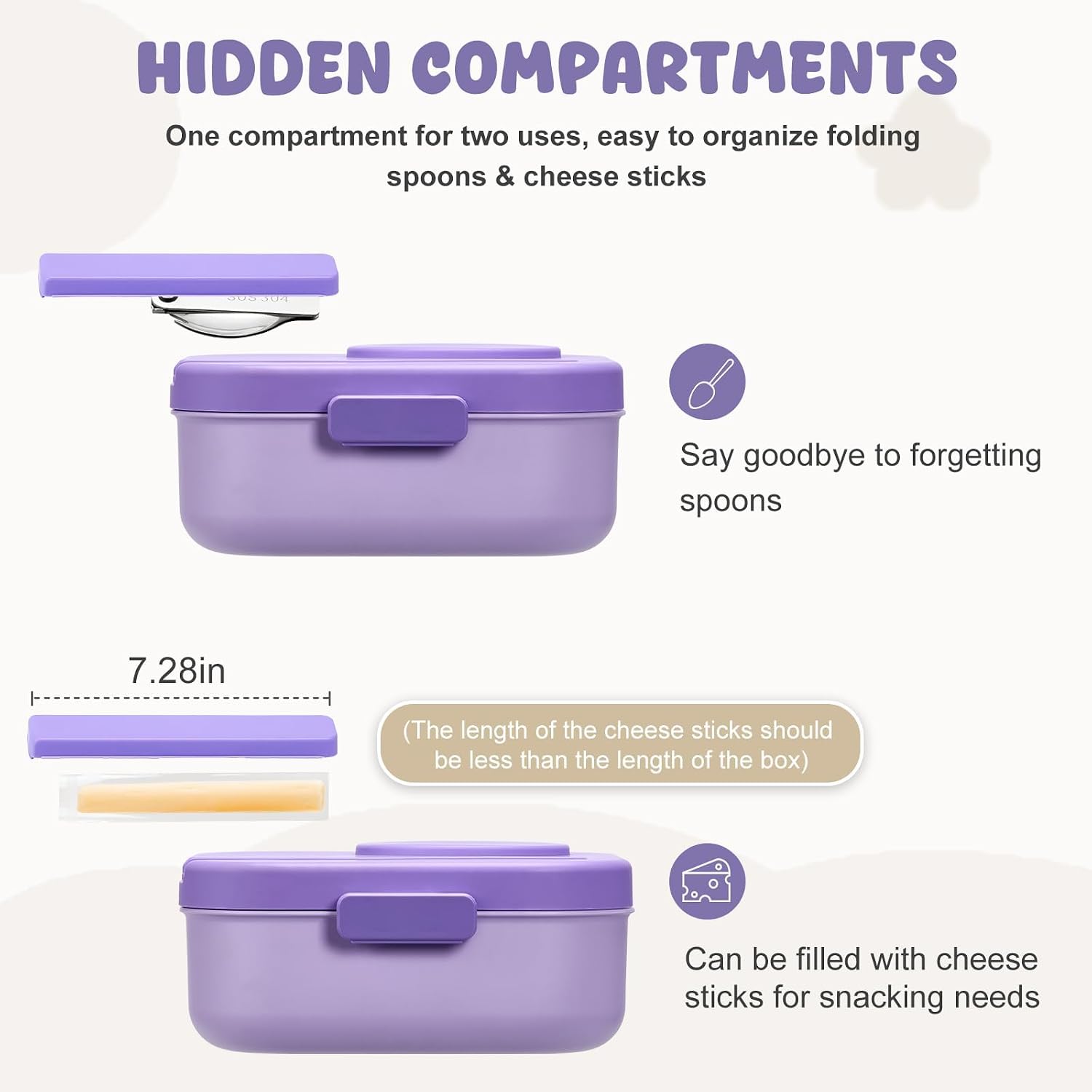 Bento Lunch Box with 12oz Soup Thermo,4 Compartments Lunch Box Containers, Spoon&Sauce Jar, BPA Free&Leak