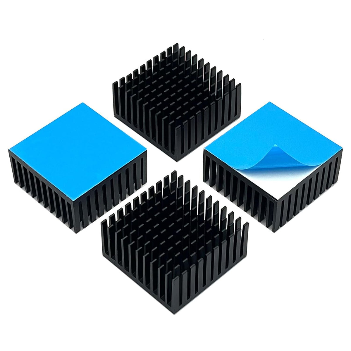 4PCS 40x40x20mm Aluminum Heatsink Kit with Thermal Tape for Cooling Module
