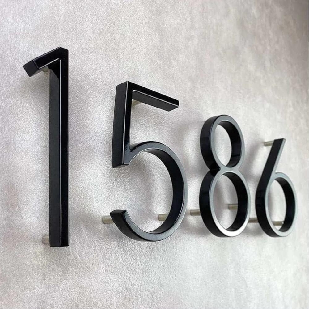 5 Inch Stainless Steel Floating House Number, Metal Modern House Numbers | Number 9, Outdoor Mailbox Yard Home Wall