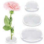 3 Pcs Mixed Sizes Plastic Flower Frogs for Arrangements, Clear