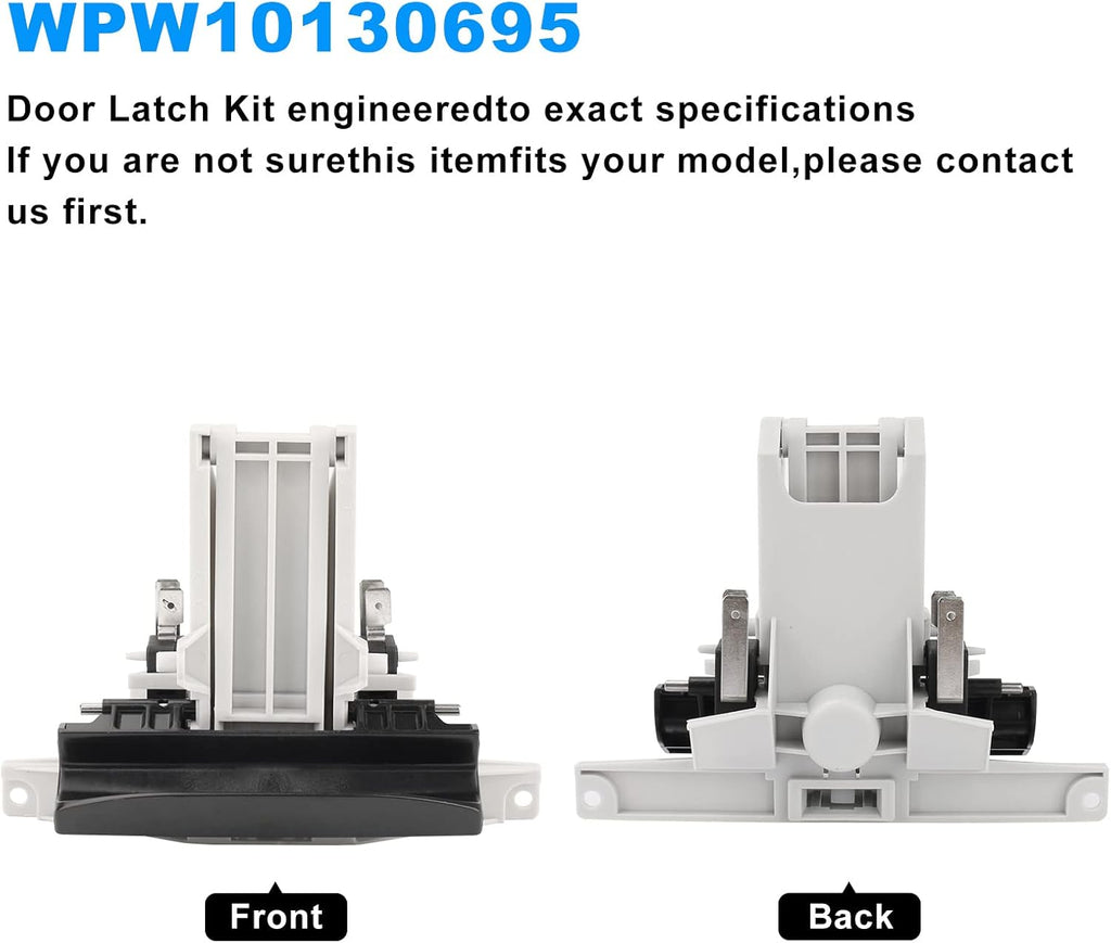 WPW10130695 Dishwasher Door Latch Handle for Whirlpool Handle W10130695