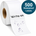 Blank Waterproof Label Stickers, Small White Write-On Polypropylene Labels with Strong Permanent Adhesive, 25.4mm x
