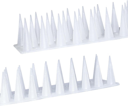 Bird Spikes,Clear,6 Pack Bird deterrents for Outside,Keep Raccoon Squirrel Pigeon Away,Fence Spike for Garden Patio