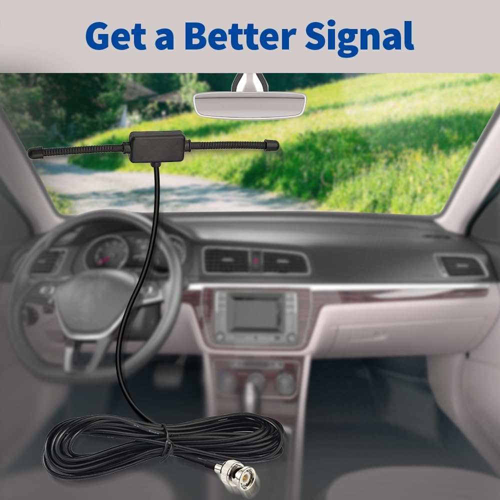 VHF UHF Car Truck Police Scanner Adhesive Mount Antenna Vehicle Mobile Ham Amateur Radio BNC Male Dipole Antenna