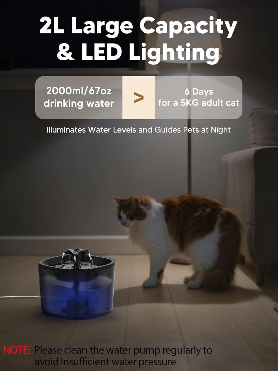 Automatic Cat Feeder and Water Fountain, 4L/16 Cups Timed Cat Dry Food Dispenser, 10s Meal Call, 20 Portions 6 Meals