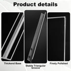 8.5x11 Acrylic Sign Holder,Clear Table Display Stand,2 Pack | Vertical T Shape Plastic Menu Holder with Double-Sided