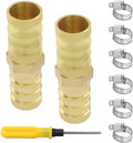 2 Pcs 1/2" Brass Barb Fittings