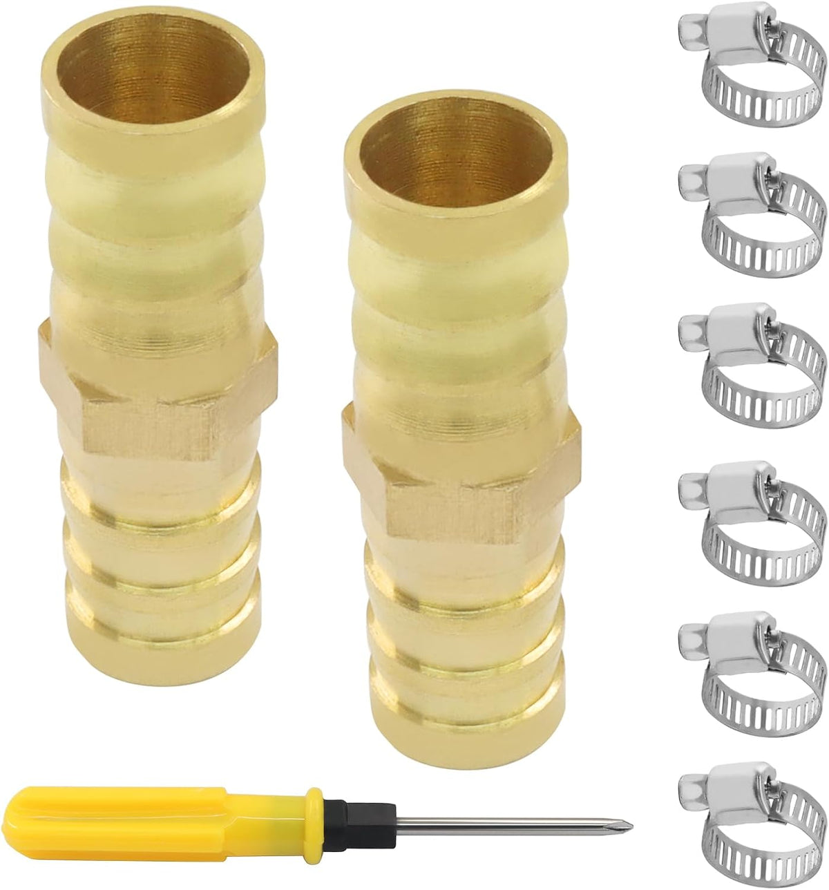 2 Pcs 1/2" Brass Barb Fittings