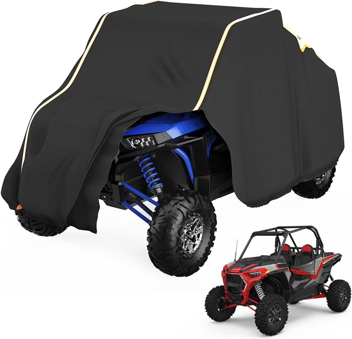 UTV Cover 2 Seater Heavy Duty Medium Size Compatible with Polaris RZR General, Can-Am Maverick, Talon, Teryx, Zforce