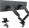 Dual Monitor Stand for Desk, Gas Spring Monitor Arm for 2 Monitors Max 32 Inches, Fully Adjustable Double Mount, VESA