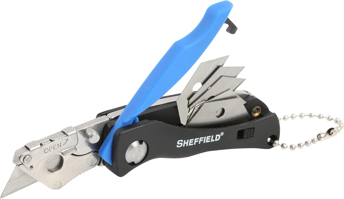 12125 Mini Box Cutter & 5 Blade Storage Compartment and Key Chain