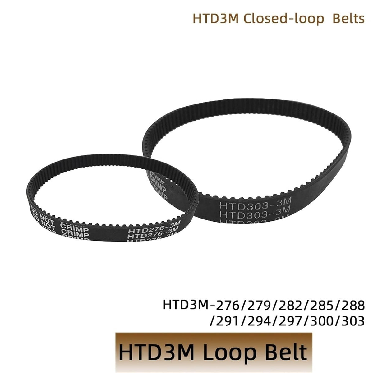 5-Pack HTD3M Timing Belt Set - Rubber Construction for Precision Power Transmission(3M 297(Teeth99),15mm)