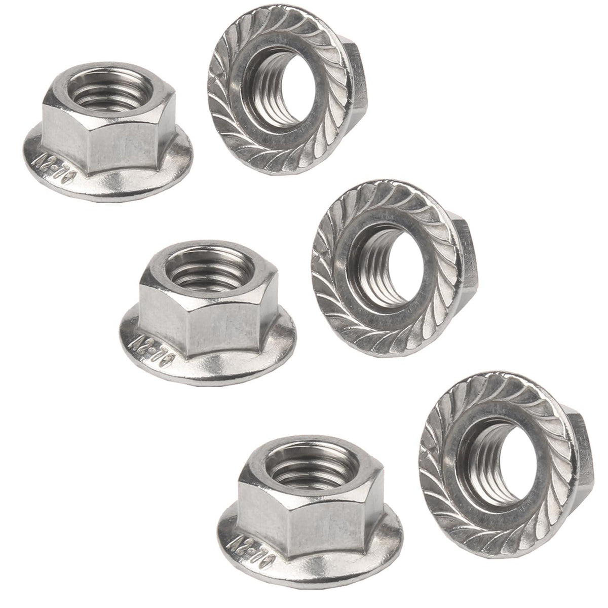 1/4-20 Serrated Flange Hex Nuts for DIY Home Mechanism