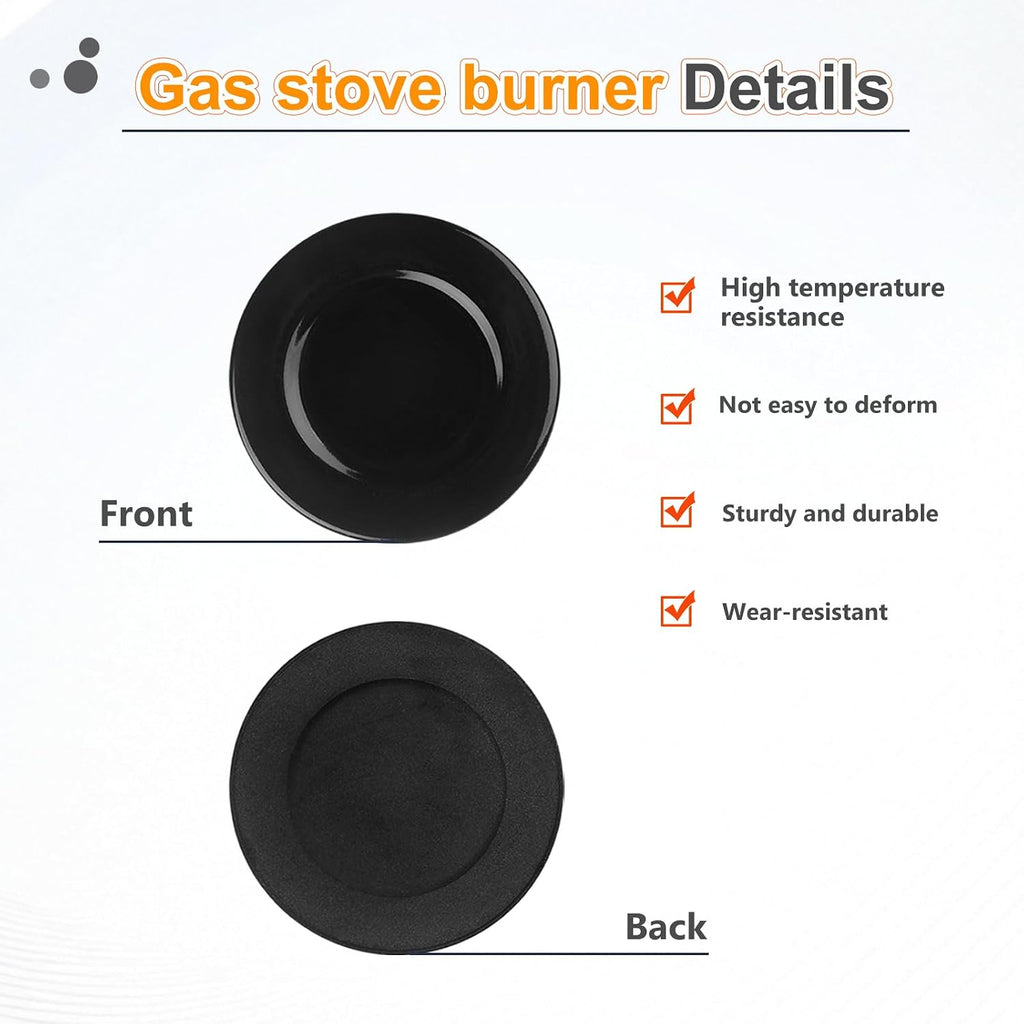 5PCS W10832694 Gas Stove burner covers for Sabaf, Replacement gas stove burner caps W10597133 AP5988633 PS11727796 4363154