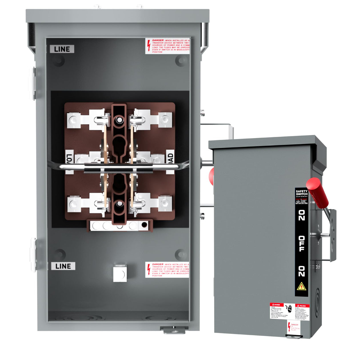 200A Manual Generator Transfer Switch,Double Throw Safety Switch,48000W