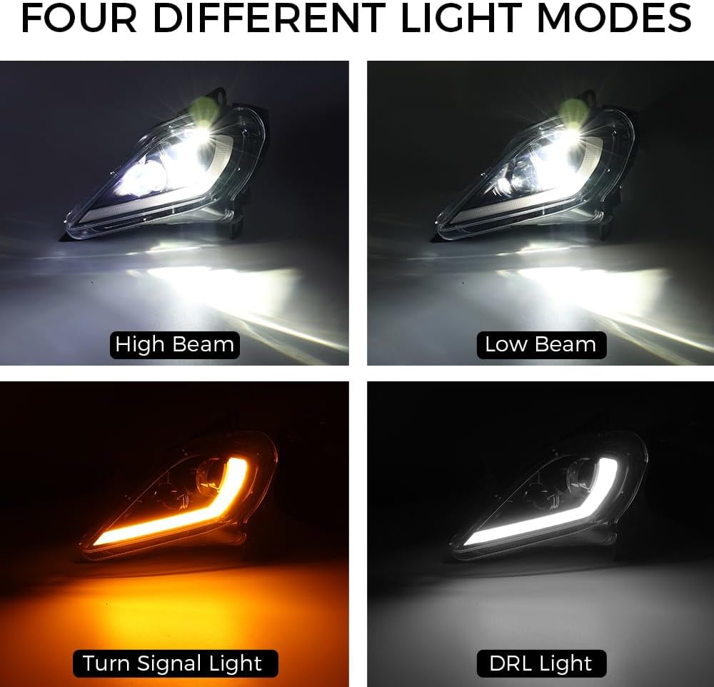 KEMIMOTO LED Headlights Compatible With Raptor 350 450 700, Wolverine 350