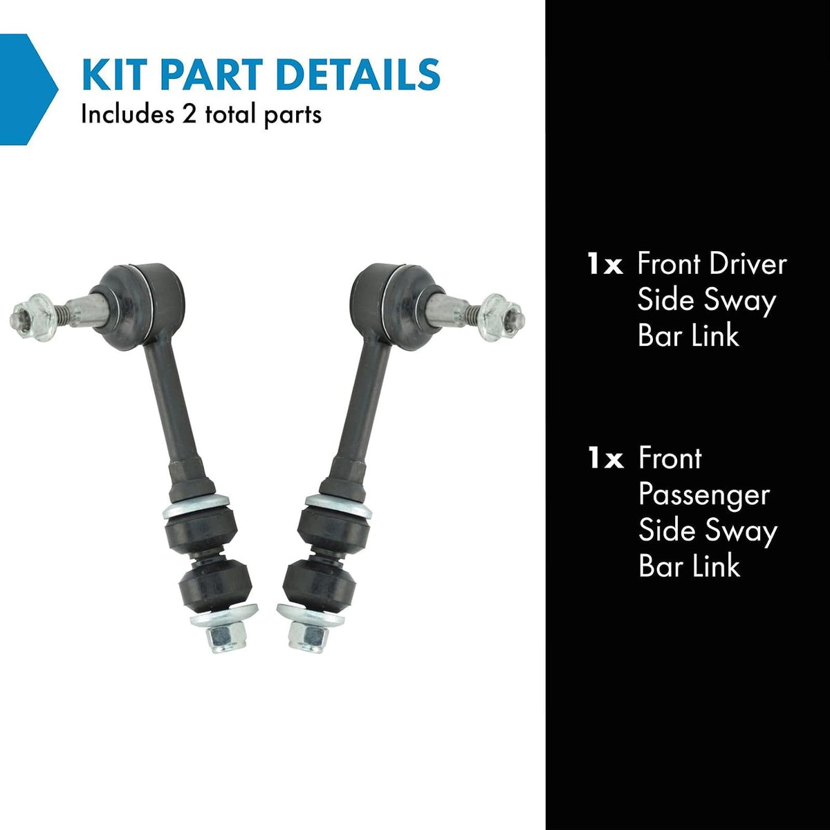 TRQ Front Sway Bar Stabilizer Link Set