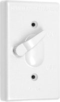TayMac TC100WH Weatherproof Toggle Cover, 1-Gang, Vertical Device Mount, White