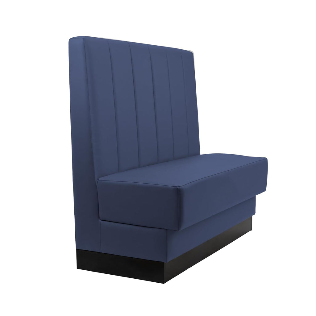 FDP Pro Series Channel Back Single-Sided Restaurant Booth - Navy, 15428-NV
