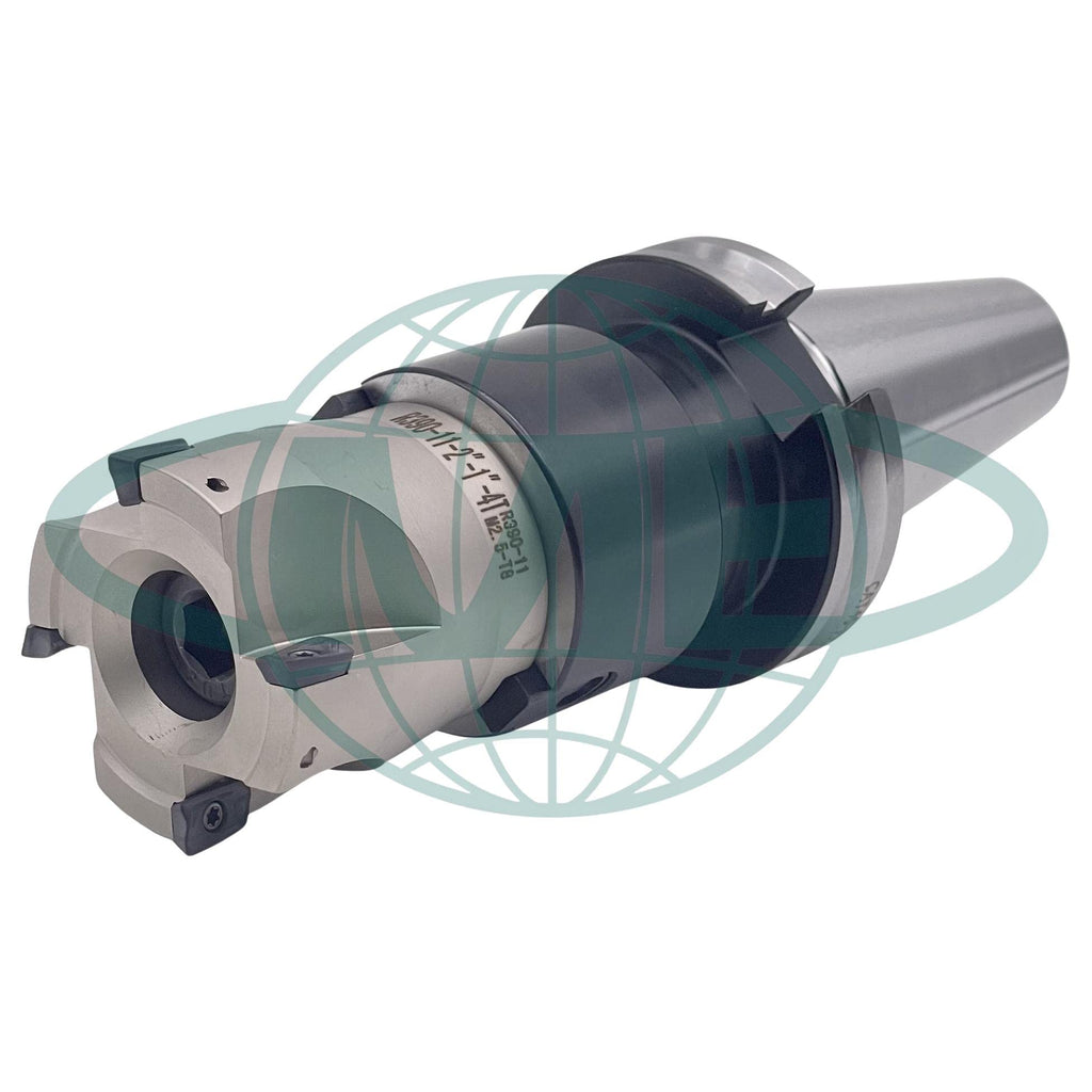 CME 2" 90° Indexable Face Mill w/ CAT40 Arbor, R390 Inserts Included, 4 Flutes